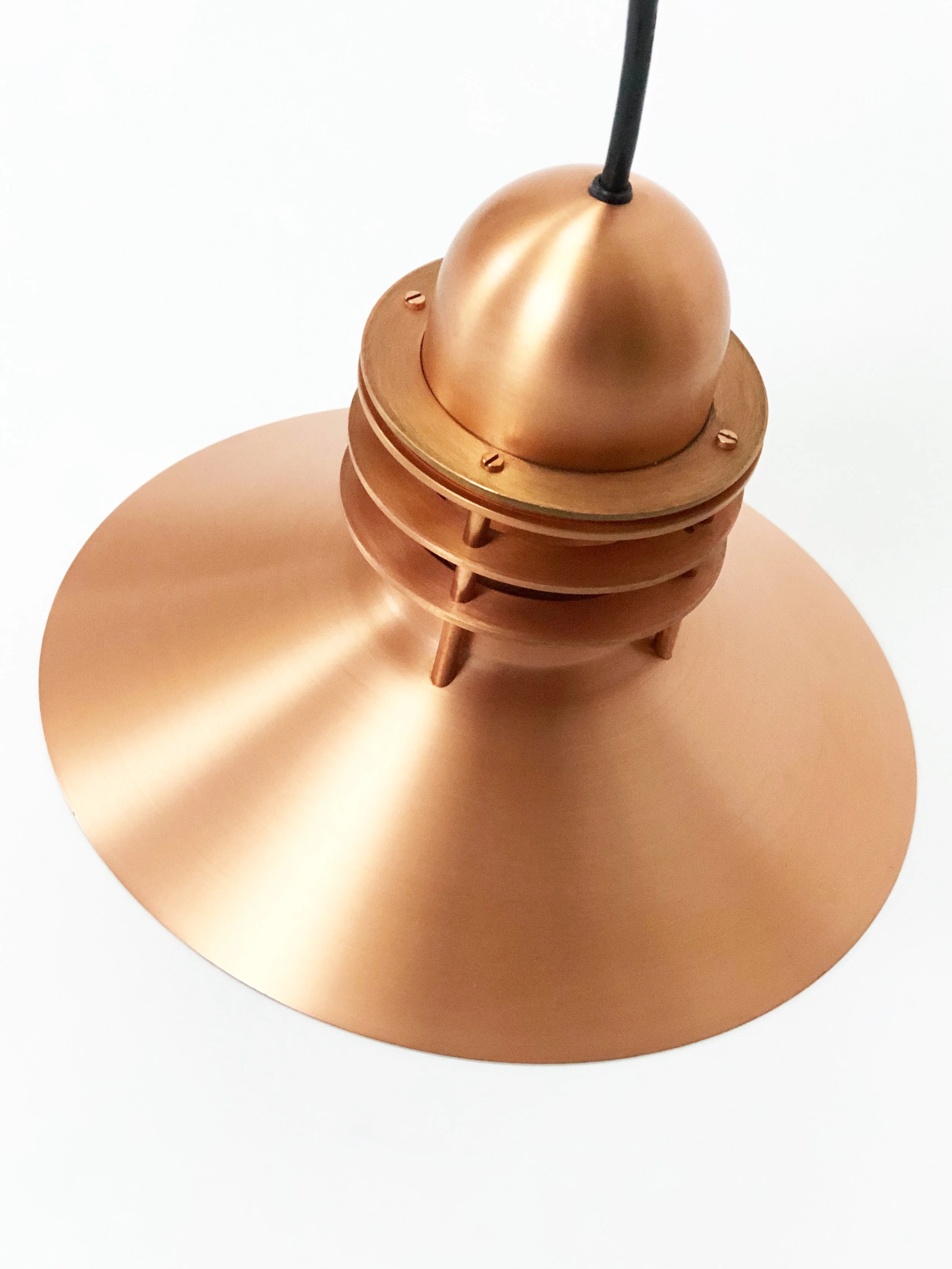 Louis Poulsen Copper Pendant Lamp — 84 1/2